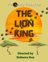 Tickets from The Attic Theatre: (The Lion King, Jr - Friday, February 14, 7:00 PM)